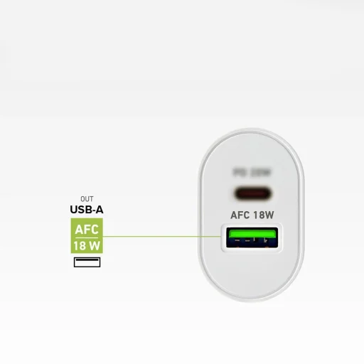 SBS TETRPD20W 20W USB-A USB-C Fali Töltő PD - Fehér - 11