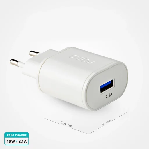 10 Watt USB utazó töltő Fehér - 4
