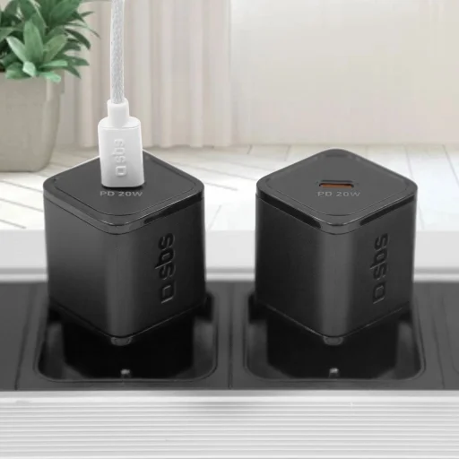 20W GaN Akkumulátor Töltő - Ultra gyors töltés Power Delivery-vel Fekete - 3