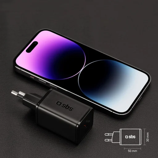 45W GaN töltő Power Delivery-vel Fekete - 10