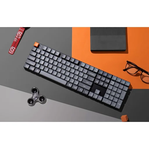 Keychron K5 Max QMK/VIA Fehér háttérvilágítás Alacsony profilú Barna Kapcsoló mechanikus billentyűzet - 3