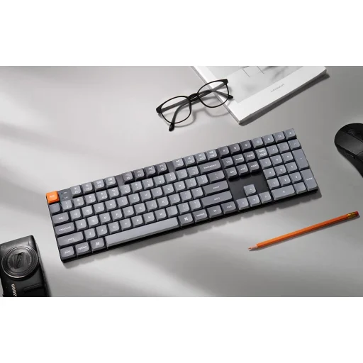 Keychron K5 Max QMK/VIA Fehér háttérvilágítás Alacsony profilú Barna Kapcsoló mechanikus billentyűzet - 8