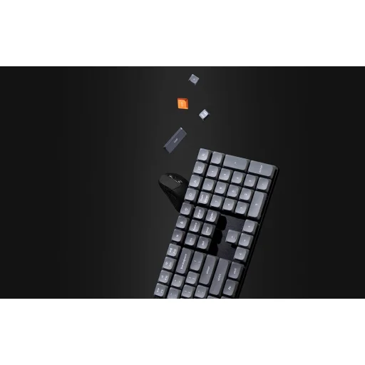 Keychron K5 Max QMK/VIA Fehér háttérvilágítás Alacsony profilú Barna Kapcsoló mechanikus billentyűzet - 9