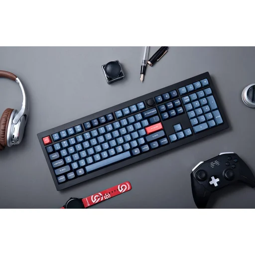 Vezeték nélküli egyedi mechanikus billentyűzet Keychron V6 Max QMK/VIA RGB Gomb Barebone Kapcsoló (fekete) - 3