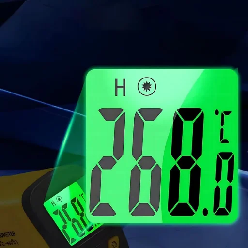 Infravörös lézeres hőmérő (550°C-ig) RC-K-1397 sárga fekete - 3