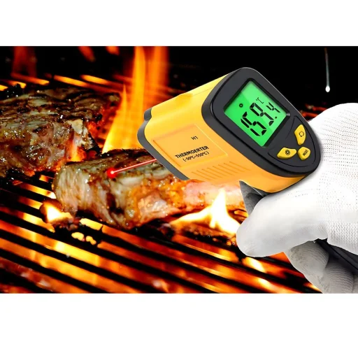 Infravörös lézeres hőmérő (550°C-ig) RC-K-1397 sárga fekete - 4