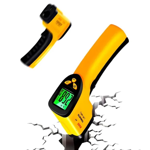 Infravörös lézeres hőmérő (550°C-ig) RC-K-1397 sárga fekete - 10