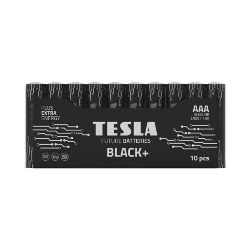 TESLA alkáli elem R3 (AAA) FEKETE+ [10x72] 10 db - 1