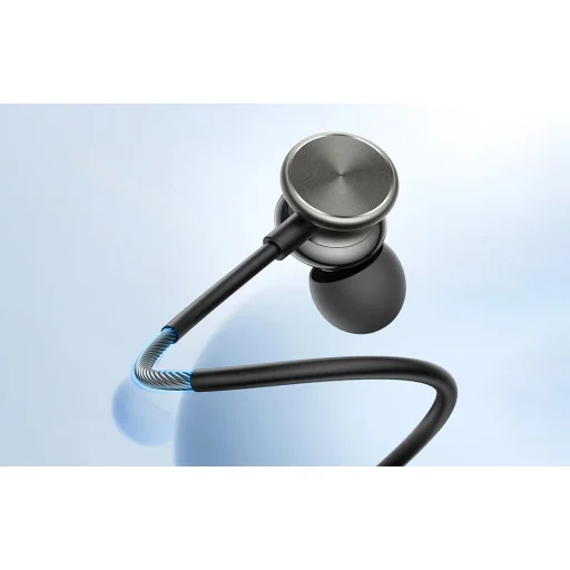 Joyroom Vezetékes Fülhallgató, Fülbe helyezhető fejhallgató távirányítóval és mikrofonnal, 3.5mm Jack, Sötétszürke (JR-EW03) - 7