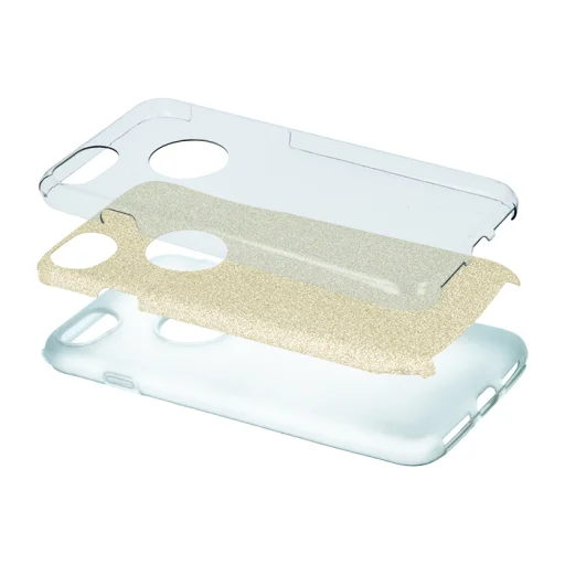 Glitter 3in1 tok iPhone 7/8/SE 2020/SE 2022 arany - 5