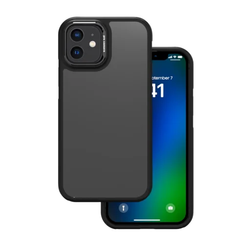 Kristály Fekete tok iPhone 12 / 12 Pro 6,1" fekete tok - 1