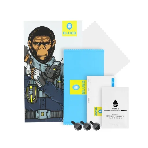 5D Mr. Monkey Armor kameravédő üveg (Hot Bending) - Samsung Galaxy S24 Plus / S25 Plus fekete üvegfólia - 2