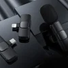 Vezeték nélküli lavalier mikrofon Lightning dupla (2 darabos szett) K1 fekete thumbnail