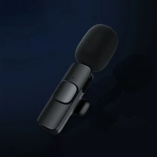 Vezeték nélküli lavalier mikrofon Lightning dupla (2 darabos szett) K1 fekete - 12