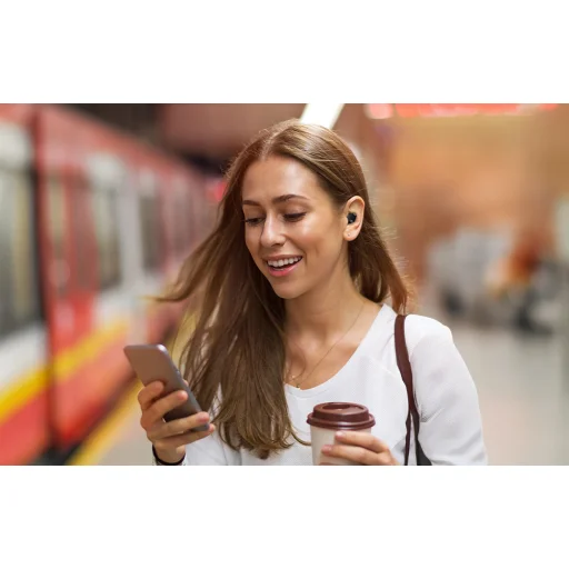 Vezeték nélküli Fülhallgató TWS Vention NBLW0 Earbuds T12 (fehér) - 6