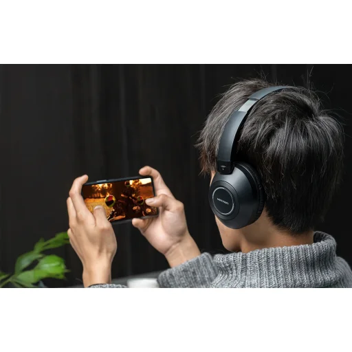 Vezeték nélküli fejhallgatók Vention NBBB0 SoundMate S11 (fekete), - 8