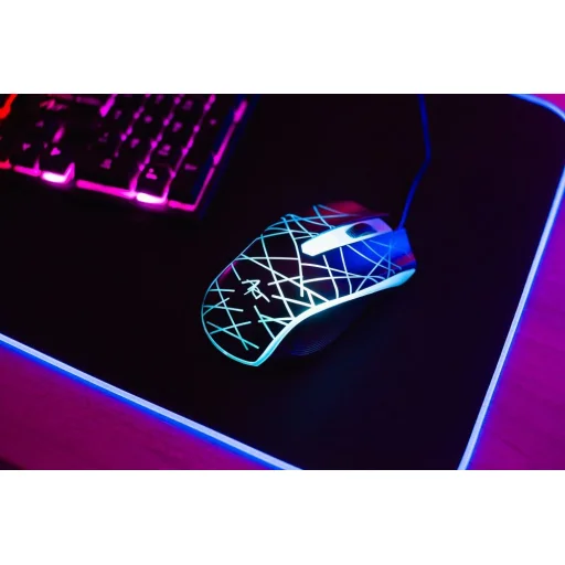 ART vezetékes billentyűzet USB A QWERTY világítással + vezetékes egér USB A világítással AK-50 fekete - 7