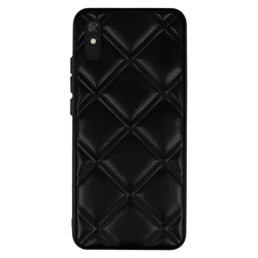 Bőr 3D tok Xiaomi Redmi 9A design 3 fekete tok - 2