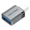 USB-C M - USB 3.0 F OTG Adapter Vention (Szürke), Átalakító kábel, adapter thumbnail