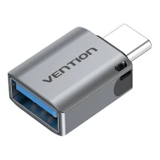 USB-C M - USB 3.0 F OTG Adapter Vention (Szürke), Átalakító kábel, adapter