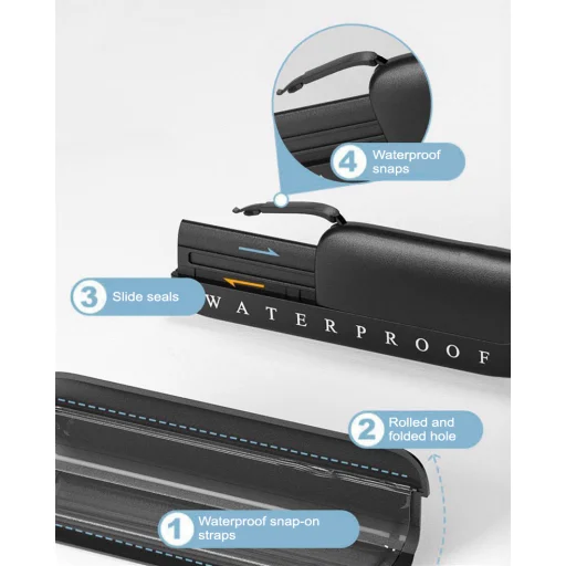 Vízálló tok - Típus 3 lila-fehér (230x118 mm) - 3