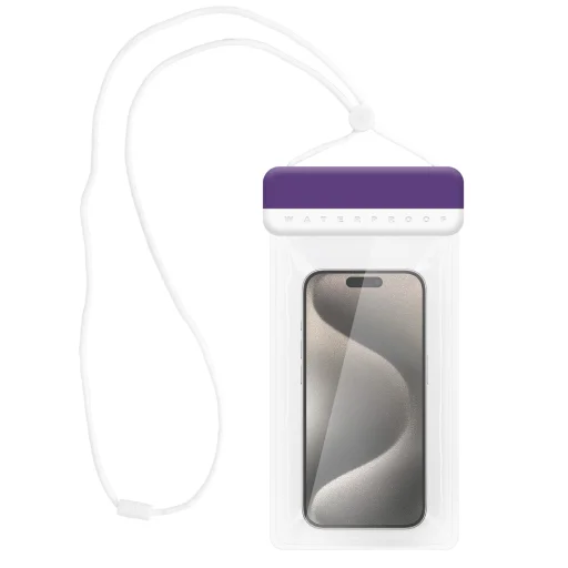 Vízálló tok - Típus 3 lila-fehér (230x118 mm) - 2