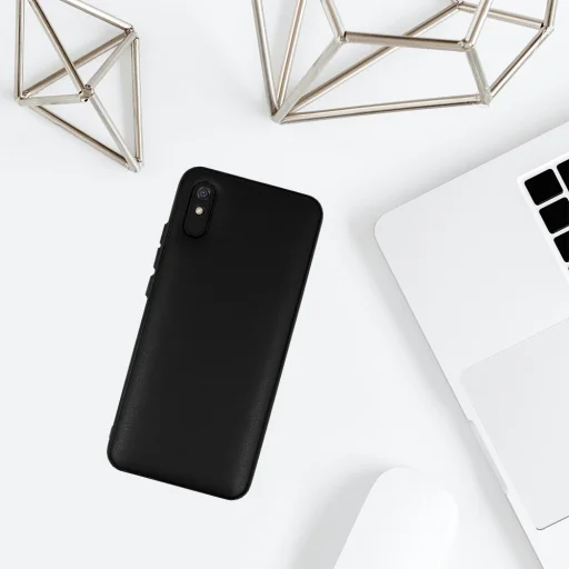 Bőr 3D tok Xiaomi Redmi 9A design 1 fekete tok - 6