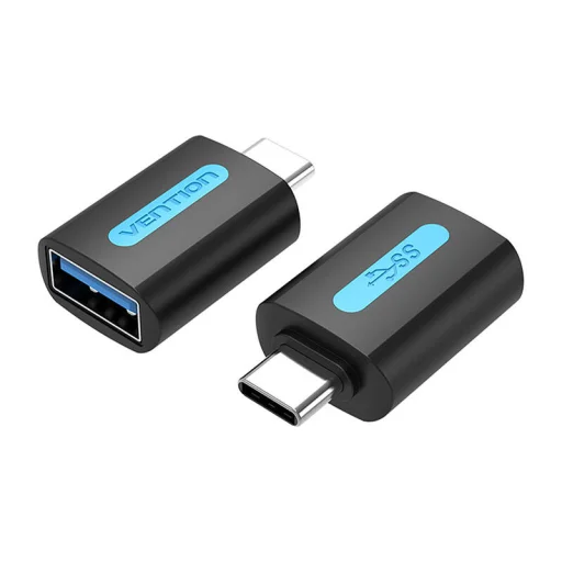 Vention Adapter USB CDUB0, USB-C férfi csatlakozó USB 3.0 női csatlakozóhoz (fekete) - 3