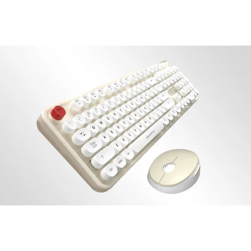 Vezeték nélküli billentyűzet + egér szett MOFII Sweet 2.4G (Fehér-Bézs) - 2