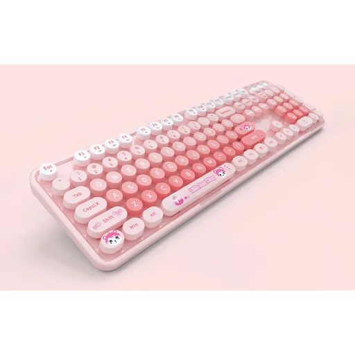 MOFII Sweet New 2.4G Vezeték nélküli Billentyűzet + Egér Szett (Rózsaszín) - 5