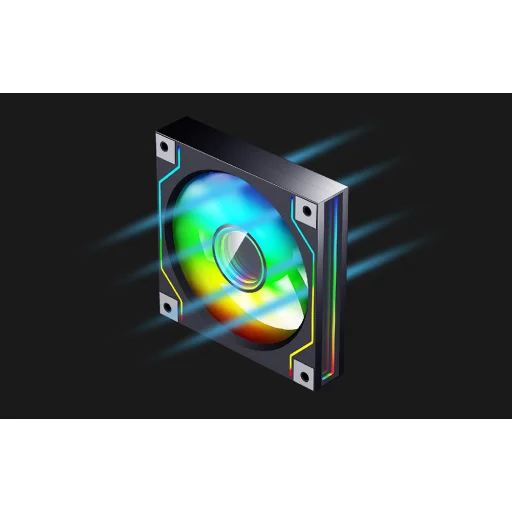 Darkflash DM20 számítógép hűtő ventilátor (fekete) - 8