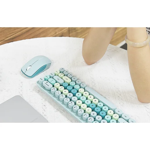 Vezeték nélküli billentyűzet + egér szett MOFII Bean 2.4G (Zöld) - 2