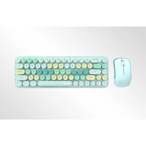 Vezeték nélküli billentyűzet + egér szett MOFII Bean 2.4G (Zöld) - 7