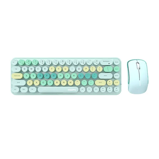 Vezeték nélküli billentyűzet + egér szett MOFII Bean 2.4G (Zöld) - 1