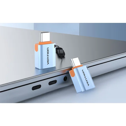 USB 3.1 C M - USB F OTG Adapter zsinórral Vention (Szürke) - 2