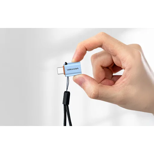 USB 3.1 C M - USB F OTG Adapter zsinórral Vention (Szürke) - 4