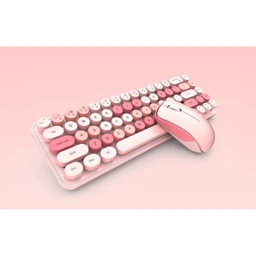 MOFII Vezeték nélküli Billentyűzet+Egér iBean Pro Új 2.4G (Rózsaszín) - 10