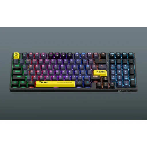 ONIKUMA G38 98 gombos USB vezetékes mechanikus billentyűzet Fekete - 3