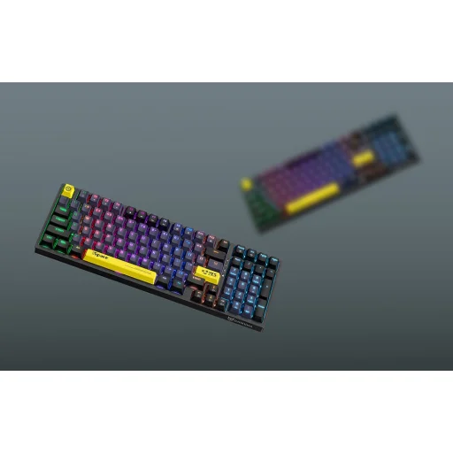 ONIKUMA G38 98 gombos USB vezetékes mechanikus billentyűzet Fekete - 4