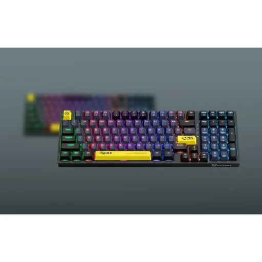 ONIKUMA G38 98 gombos USB vezetékes mechanikus billentyűzet Fekete - 5