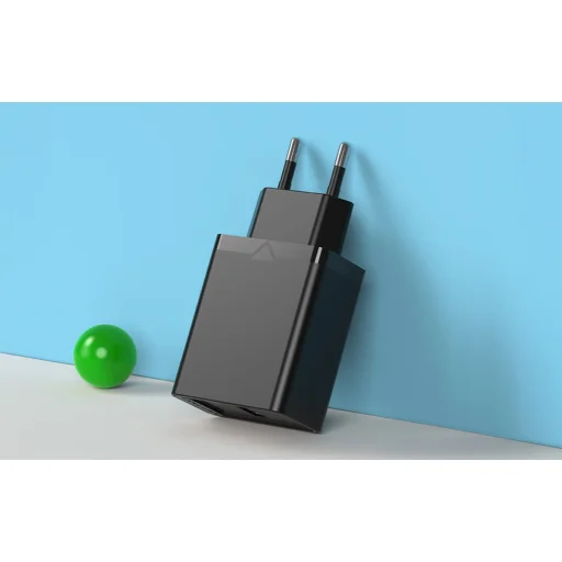 Fali töltő Vention FACB0-EU 1-portos USB (22.5W) Fekete - 4