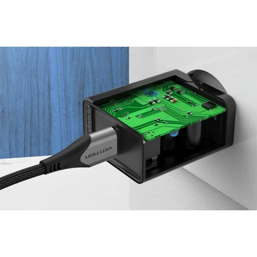 Fali töltő Vention FACB0-EU 1-portos USB (22.5W) Fekete - 6