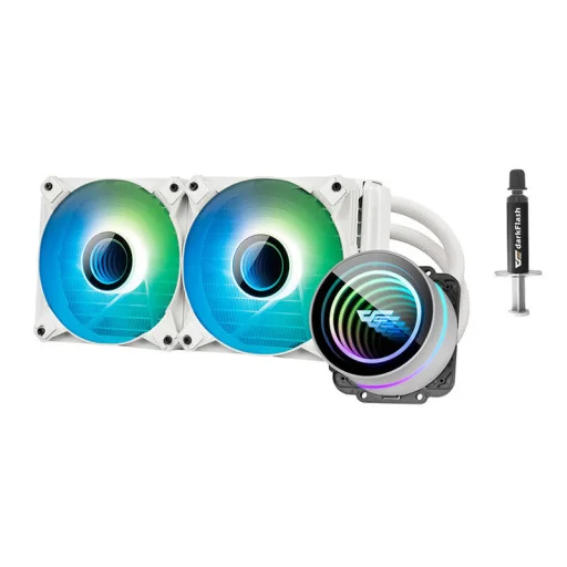Számítógép vízhűtés Darkflash DX240 V2.6 ARGB 2x 120x120 (fehér) - 5