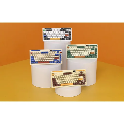 Vezeték nélküli mechanikus billentyűzet Royal Kludge KZZI K75 pro RGB, Moment Switch (fekete és fehér) - 8