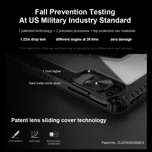 Nillkin Bumper Link Billentyűzetes Fliptok (Háttérvilágításos Verzió) iPad Pro 13 2024 Fekete ANGOL EN nyelv - 5