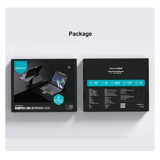 Nillkin Bumper Link Billentyűzetes Fliptok (Háttérvilágításos Verzió) iPad Pro 13 2024 Fekete ANGOL EN nyelv - 10