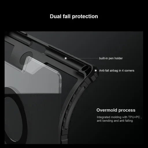 Nillkin Bumper Link billentyűzetes tok (háttérvilágításos verzió) iPad Pro 11 2024 fekete tok ANGOL nyelvű EN - 6