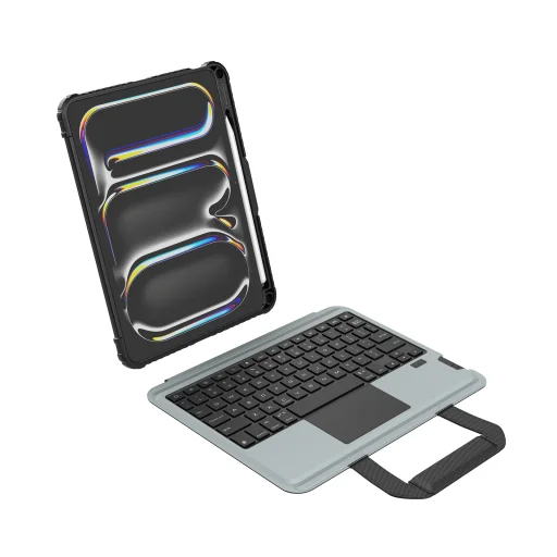  iPad Pro 11 2024 fekete Nillkin Bumper GO Keyboard fliptok (háttérvilágításos változat) angol nyelvű - 4