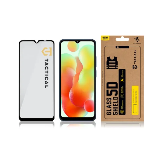 Tactical Üveg Pajzs 5D Xiaomi Redmi 12C Fekete üvegfólia - 3