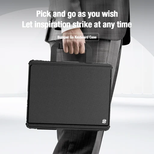  iPad Pro 13 2024 Fekete Nillkin Bumper GO Keyboard tok (háttérvilágítású változat) ANGOL nyelvű EN - 5